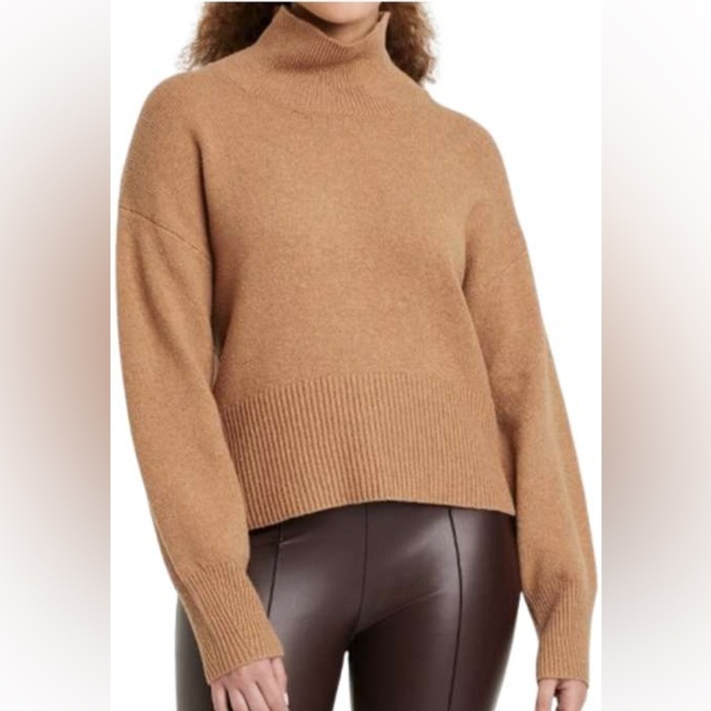 NWOT A New Day Ivory Cream Cotton Blend Mock Neck Pullover Sweater